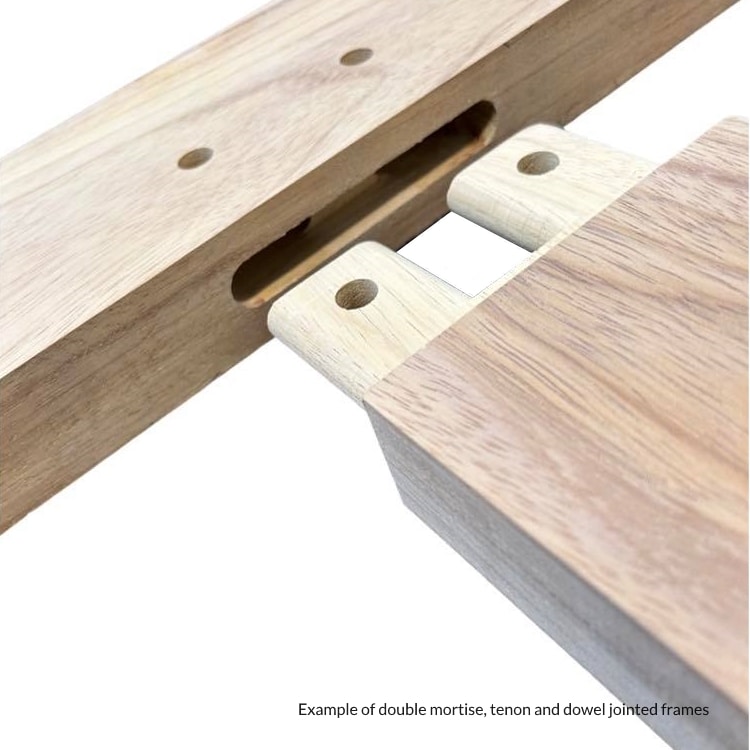 Double Mortise Tenon and Dowel Jointed Frame
