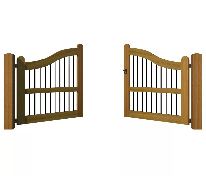 The Bodmin - Hardwood Open Panelled Gate - Image 2