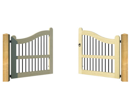 Open Panelled Driveway Gate - The Bomin - open