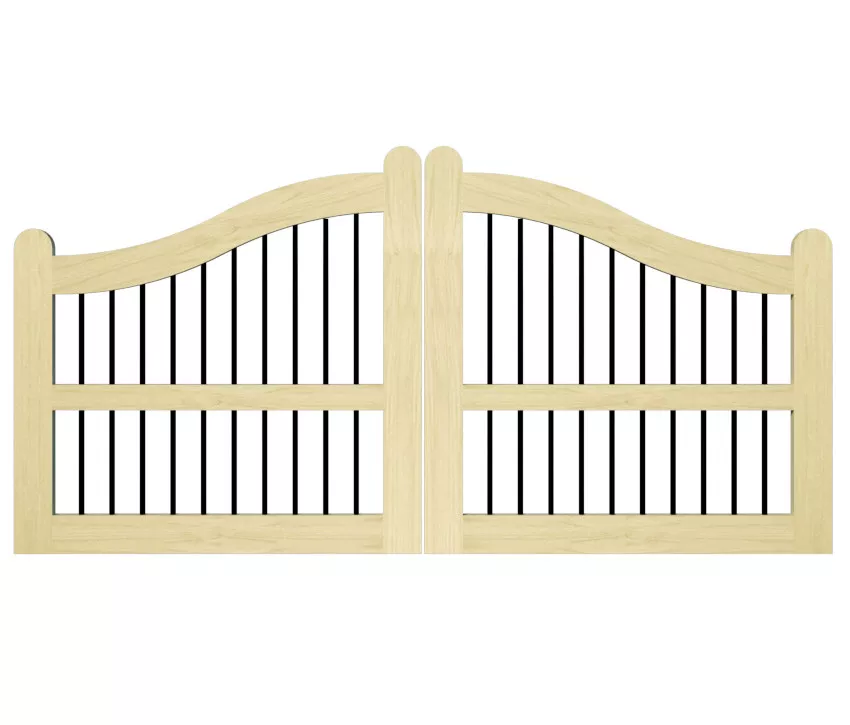 Open Panelled Driveway Gate - The Bomin