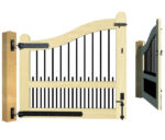 Open Panelled Driveway Gate - The Brunel - rear side