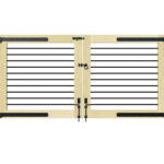 Open Panelled Driveway Gate - The Butterleigh - rear