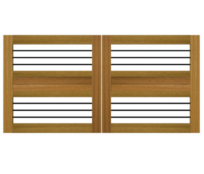 Open Panelled Driveway Gate - The Carbis Bay - Hardwood