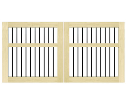 Open Panelled Driveway Gate - The Kingswear