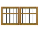 Open Panelled Driveway Gate - The Kingswear - Hardwood