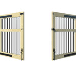 Open Panelled Driveway Gate - The Kingswear - rear open