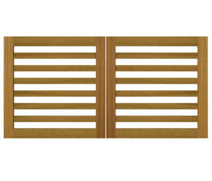Open Panelled Driveway Gate - The Salcombe - Hardwood
