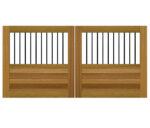 Open Panelled Driveway Gate - The Torcross - Hardwood