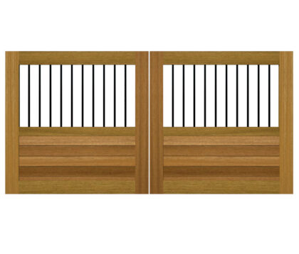 Open Panelled Driveway Gate - The Torcross - Hardwood