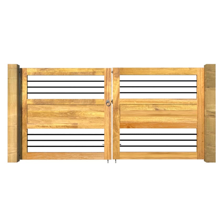 The Cardis Bay Open Panel Double Gate