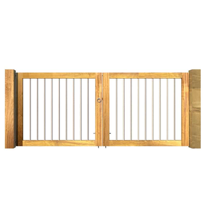 The Truro Open Panelled Hardwood Driveway Gate