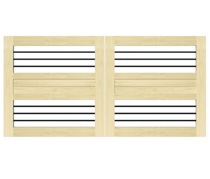 Open Panelled Driveway Gate - The Carbis Bay