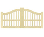 Open Panelled Driveway Gate - The Padstow