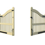 Open Panelled Driveway Gate - The Padstow - rear open