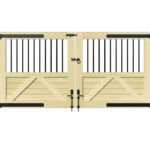 Open Panelled Driveway Gate - The Torcross - rear