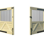 Open Panelled Driveway Gate - The Torcross - rear open