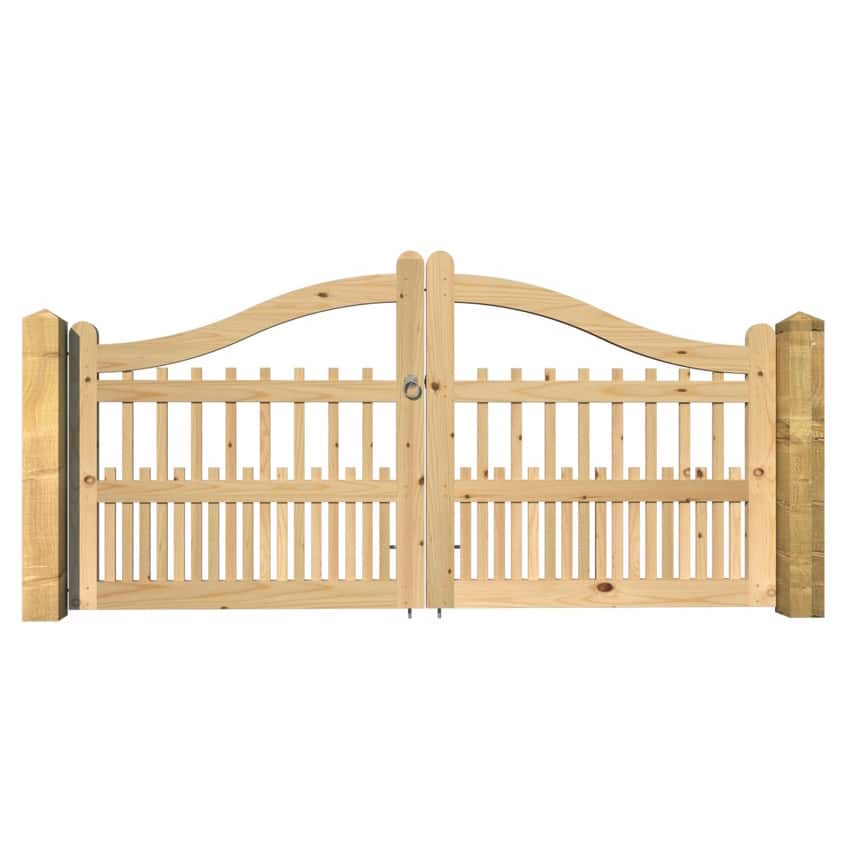 The Dartmouth - Open Panelled Gate - softwood pine