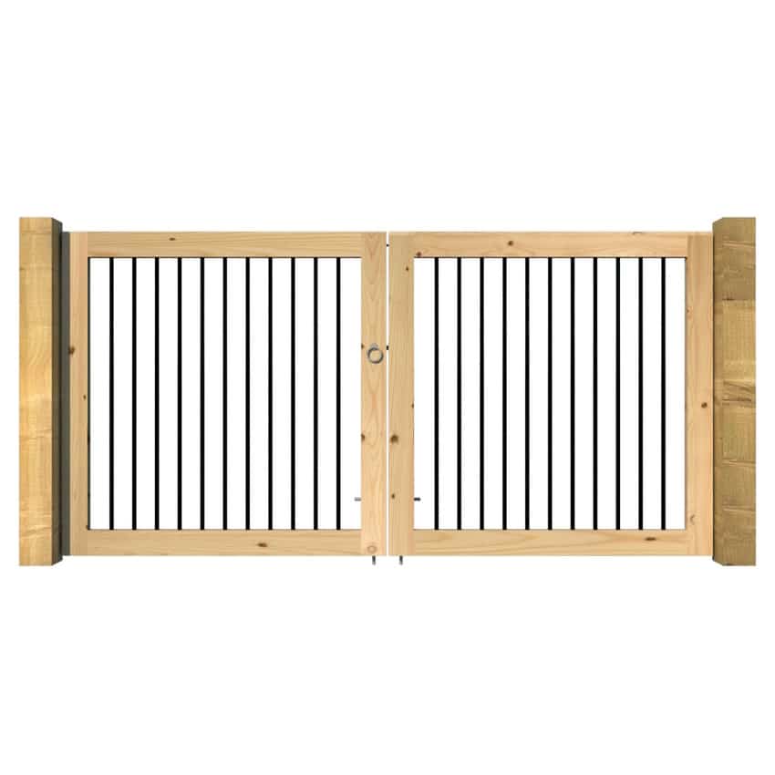The Ivybridge Open Panelled Softwood Driveway Gate