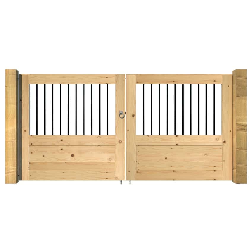 The Torcross Open Panelled Driveway Gate softwood