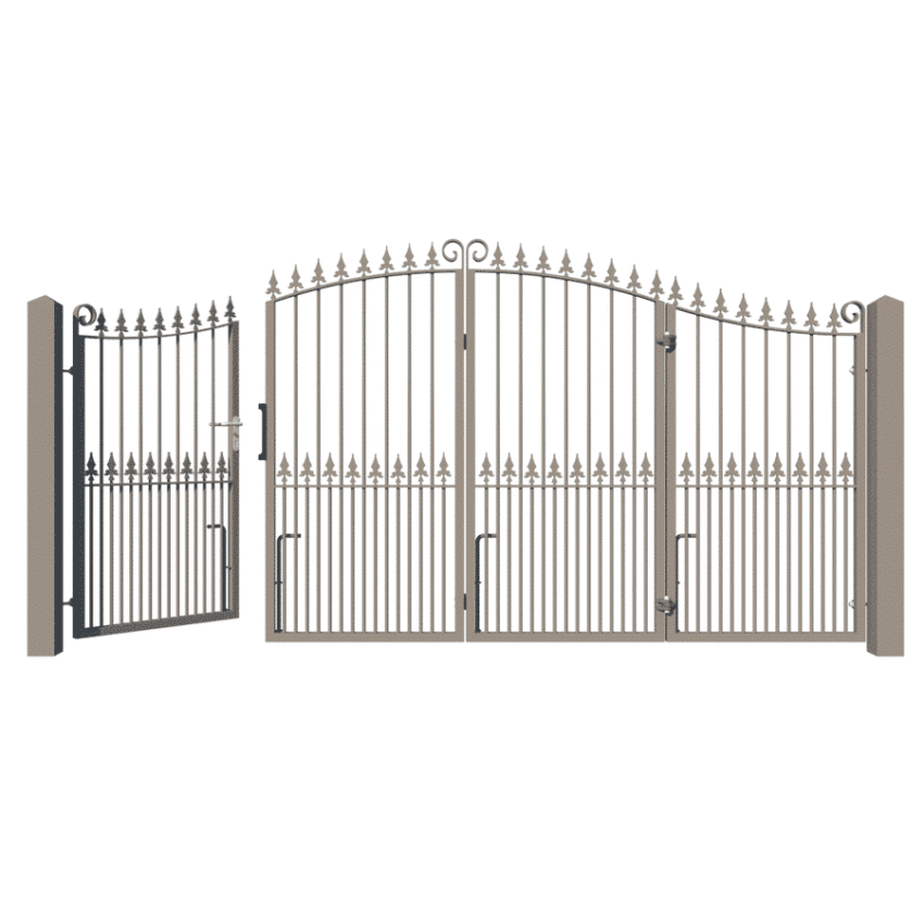 Bi-fold Driveway Gate - The Swindon - Pedestrian Opening