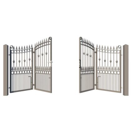 Goldsworth Metal Bi-fold Driveway Gate - showing opening