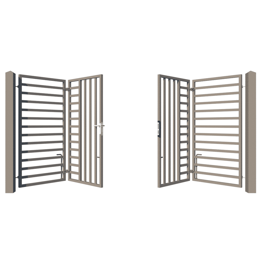 Modern Bi-fold Driveway Gate - The Chelsea open gate