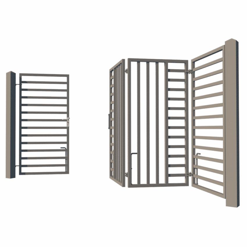 Modern Bi-fold Driveway Gate - The Chelsea pedestrian opening