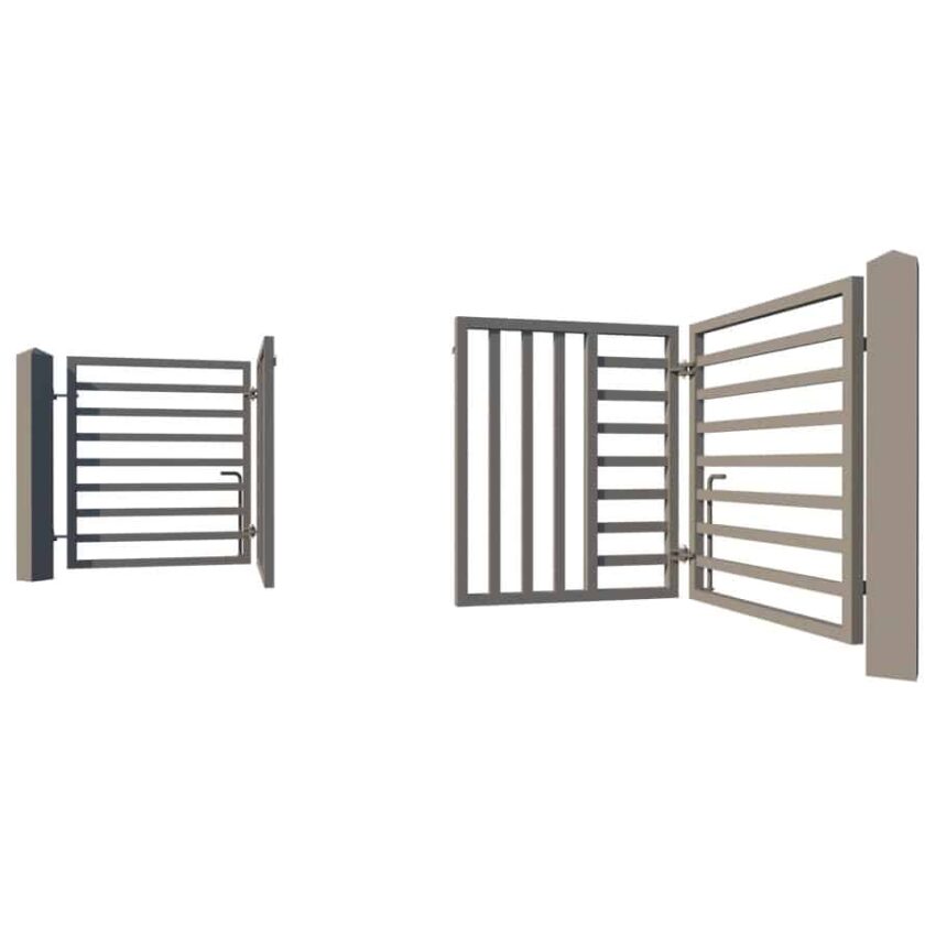 Modern Metal Bi-fold Entrance Gate - The Chelsea Low - 2