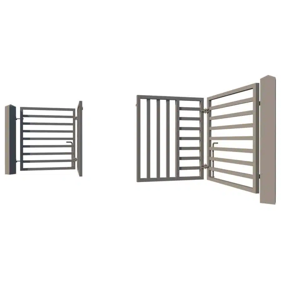 Modern Metal Bi-fold Entrance Gate - The Chelsea Low - 2