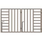 Modern Metal Bi-fold Entrance Gate - The Chelsea Low - pedestrian opening