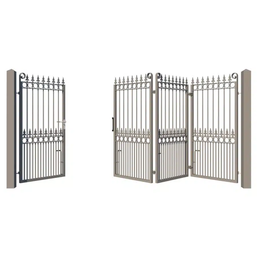 Arundel Metal Bi-fold Driveway Gate Pedestrian Access Opening