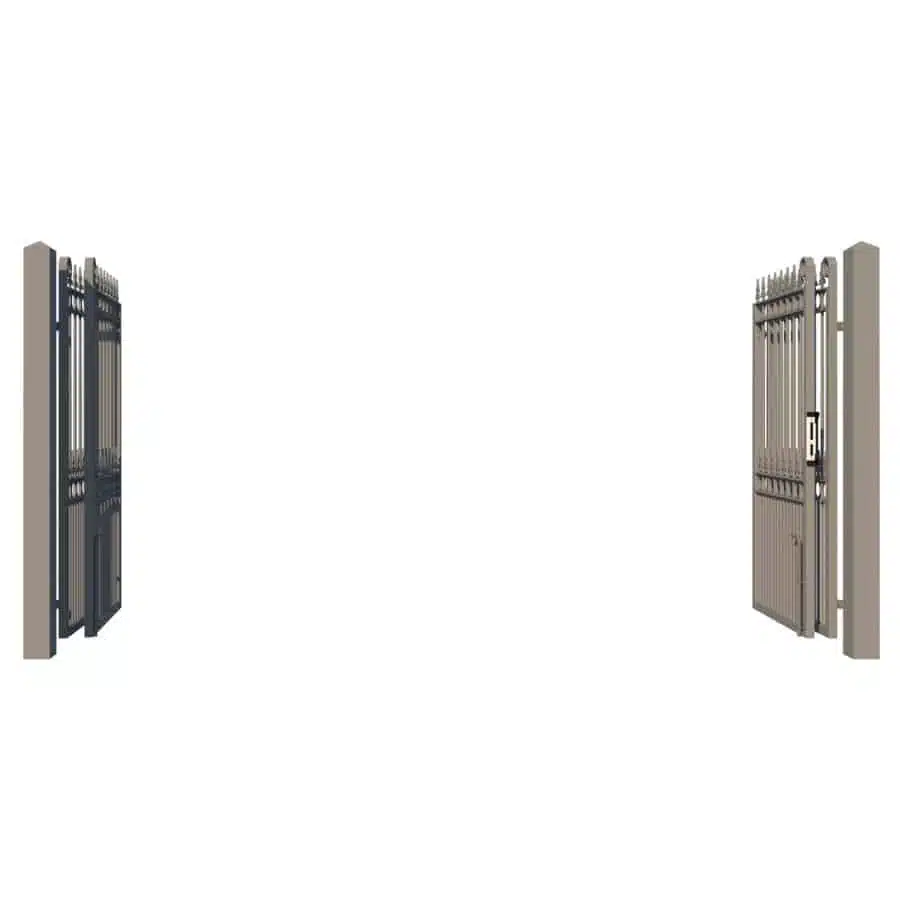 Arundel Metal Bi-fold Driveway Gate showing open