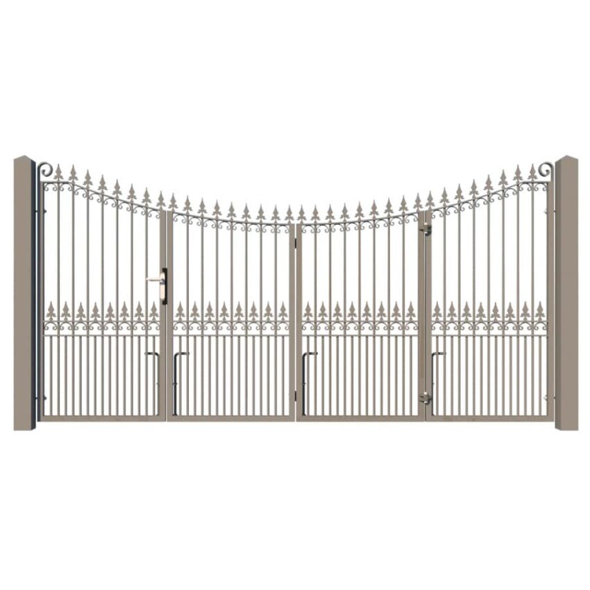 Metal Bi-fold Driveway Gate - The Chelmsford - showing open
