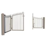 Metal Bi-fold Driveway Gate - The Hartland Low height - Close up