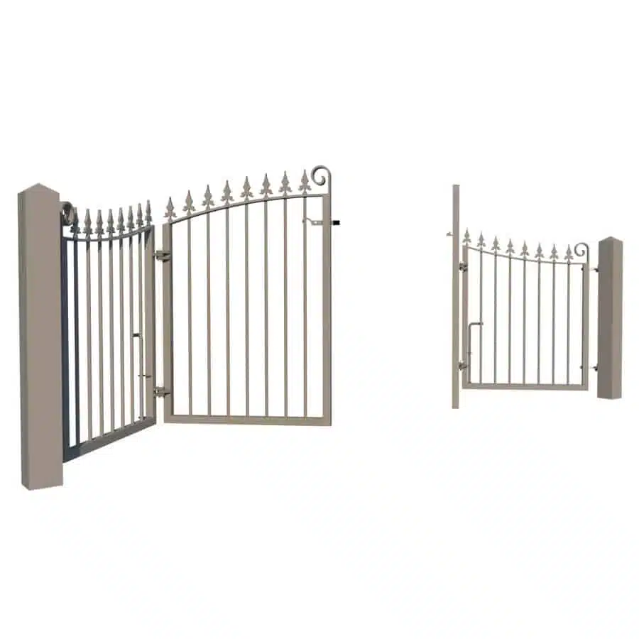 Metal Bi-fold Driveway Gate - The Hartland Low height - Close up