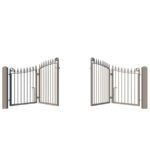 Metal Bi-fold Driveway Gate - The Hartland Low height opening centre