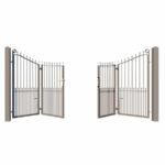Metal Bi-fold Driveway Gate - The Peacehaven opening