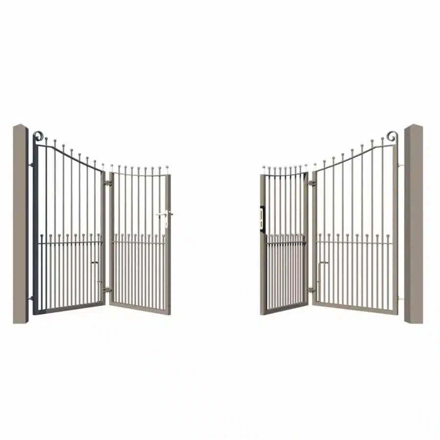 Metal Bi-fold Driveway Gate - The Peacehaven opening