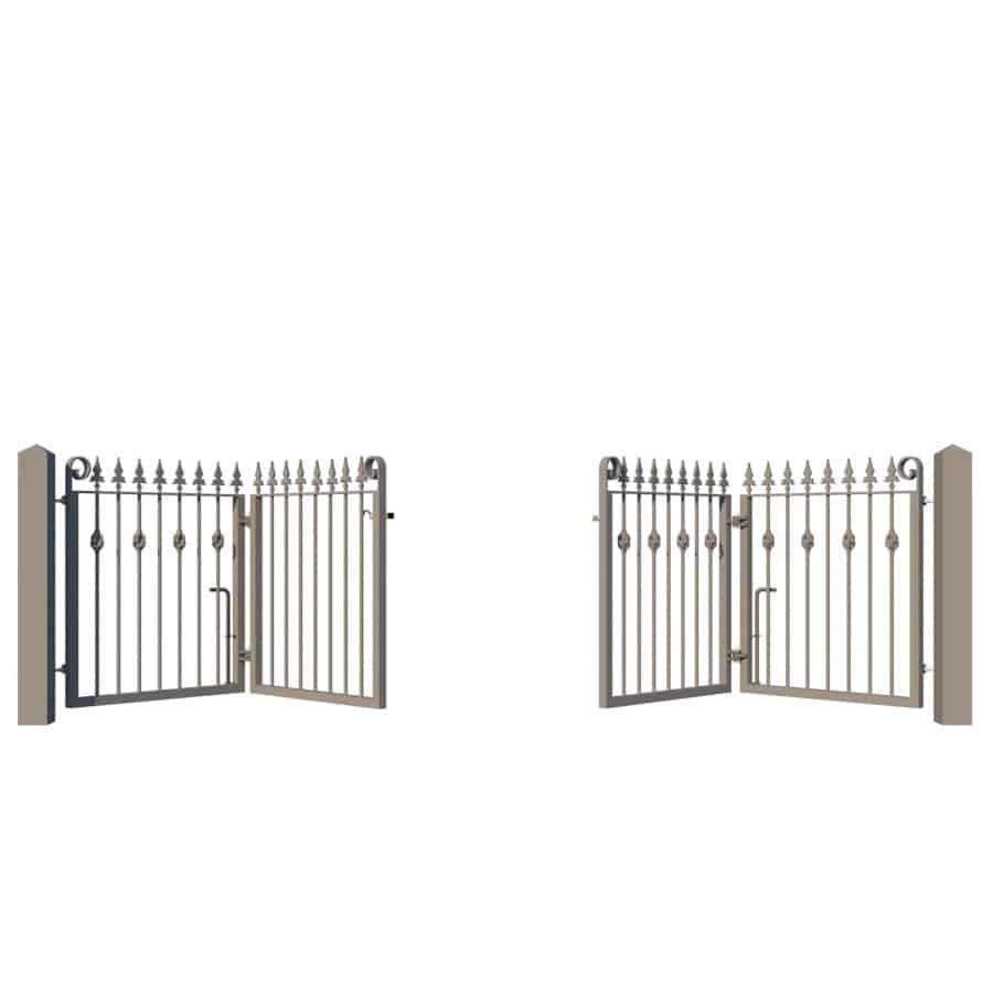 Metal Bi-fold Driveway Gate - The Sheringham Low height - centre opening