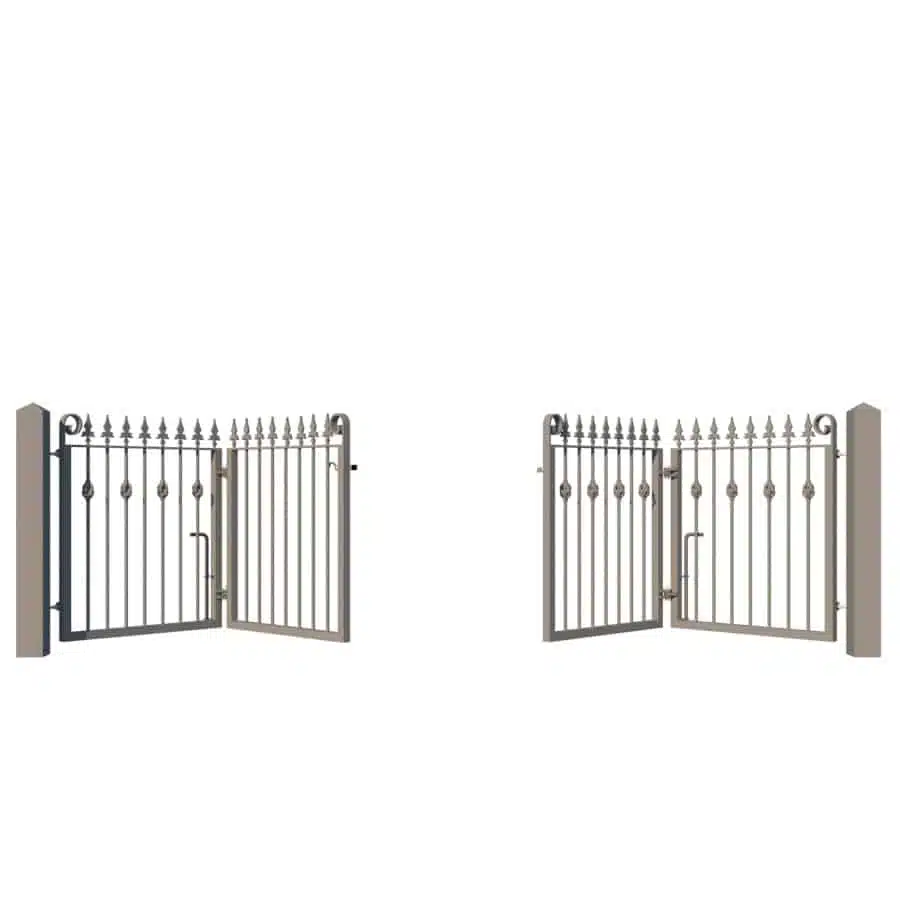 Metal Bi-fold Driveway Gate - The Sheringham Low height - centre opening