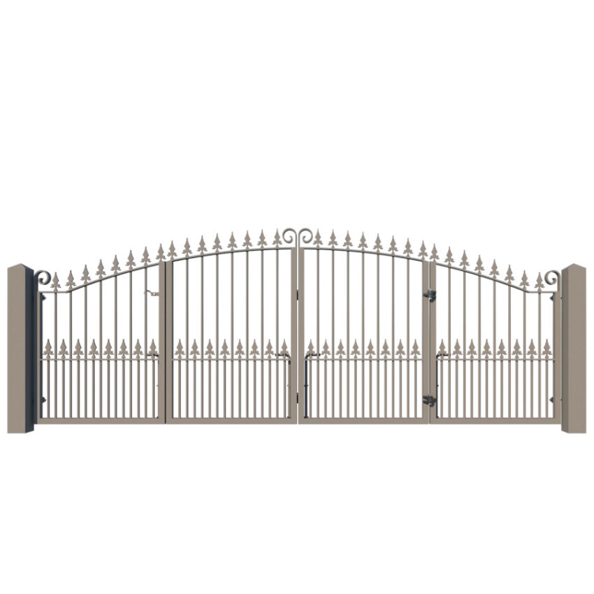Metal Bi-fold Driveway Gates - The Swindon Low - closed