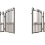 Metal Bi-fold Driveway Gates - The Swindon Low - opening 2