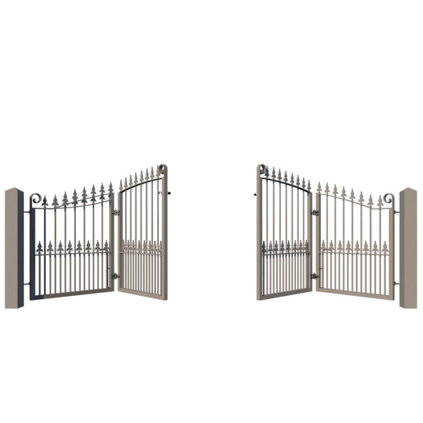 Metal Bi-fold Driveway Gates - The Swindon Low - opening