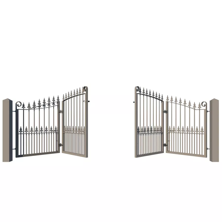 Metal Bi-fold Driveway Gates - The Swindon Low - opening