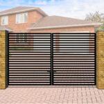 Metal Driveway Gate - Modern Design - Flat Top - The Charlton