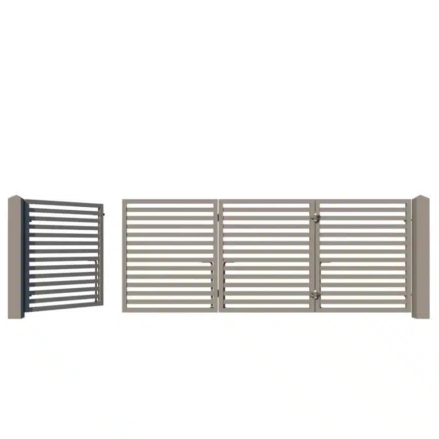 Modern Bi-fold Gate - The Charlton - pedestrian open gate
