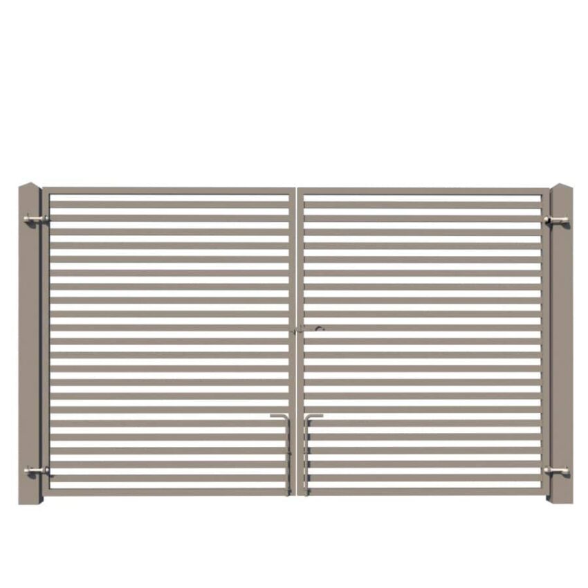 Modern Metal Driveway Gate Design - The Charlton - rear view