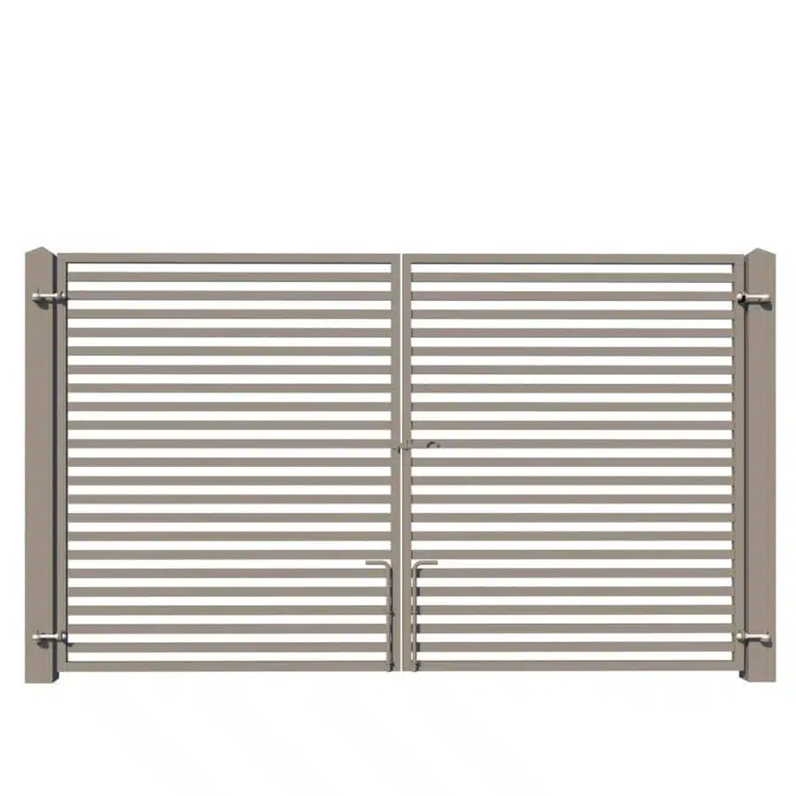 Modern Metal Driveway Gate Design - The Charlton - rear view