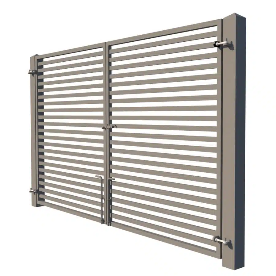 Modern Metal Driveway Gate Design - The Charlton - side view