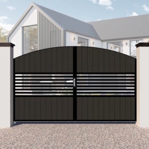Composite Driveway Gates - The Haverhill - Bow Top